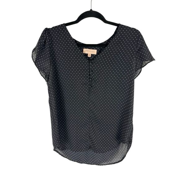 Philosophy Black Polka Dot Blouse- Size S - Picture 1 of 5